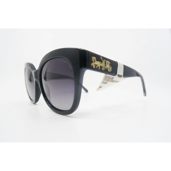 COACH HC8264 5002/T3 New Black/Gray Gradient Polarized Authentic Sunglasses - Picture 3 of 8